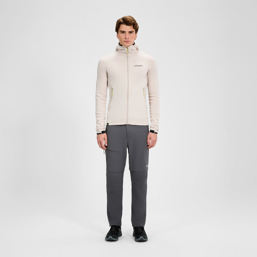 men s kinetic powerstretch hoody - grey berghaus