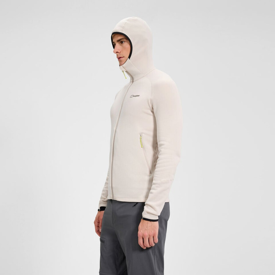 men s kinetic powerstretch hoody - grey berghaus