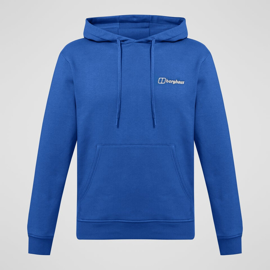 men s small logo hoody - blue berghaus