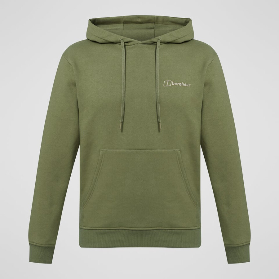 men s small logo hoody - grün berghaus