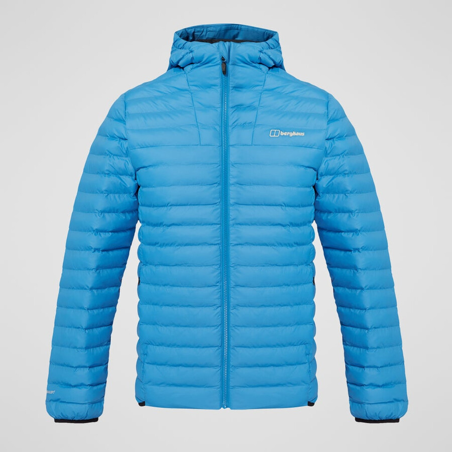 männer vaskye hooded synthetic insulated jacket - blue berghaus