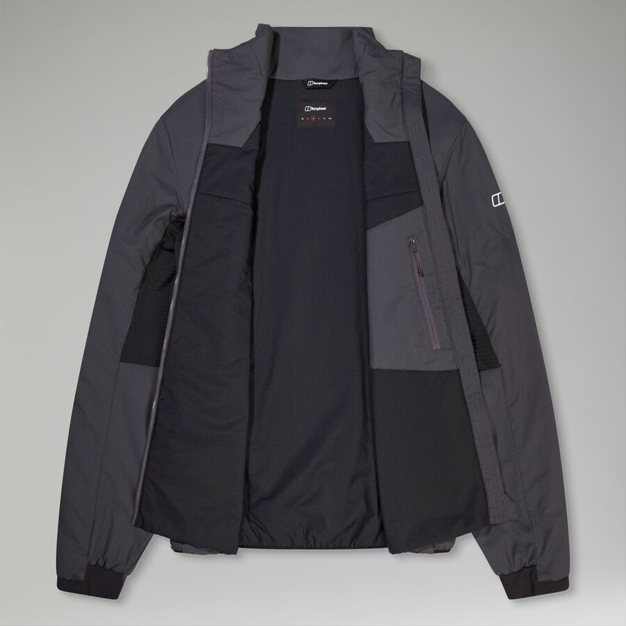 men s mtn guide-mw-hybrid-jacke - grauschwarz berghaus