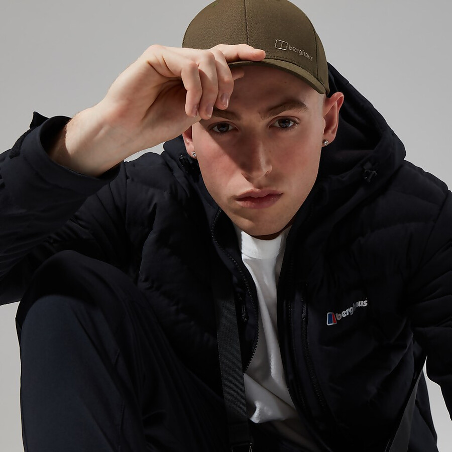 männer theran hybrid hooded jacket - schwarz berghaus