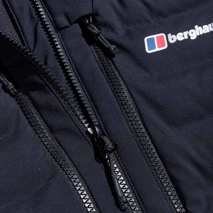 männer theran hybrid hooded jacket - schwarz berghaus