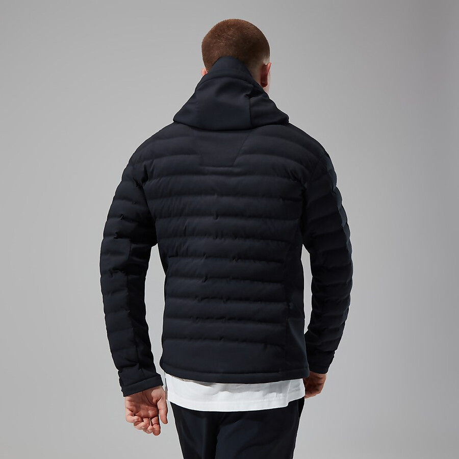 männer theran hybrid hooded jacket - schwarz berghaus