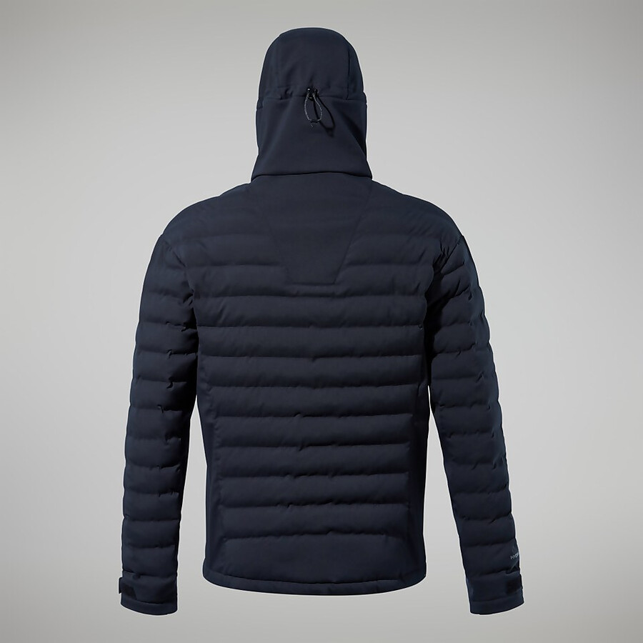 männer theran hybrid hooded jacket - schwarz berghaus