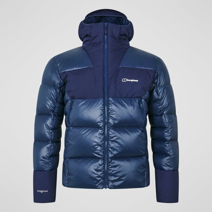 männer urb arkos reflect down insulated jacket - dark blue berghaus