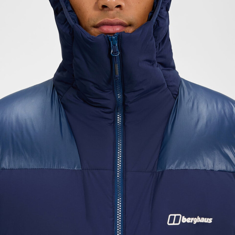 männer urb arkos reflect down insulated jacket - dark blue berghaus