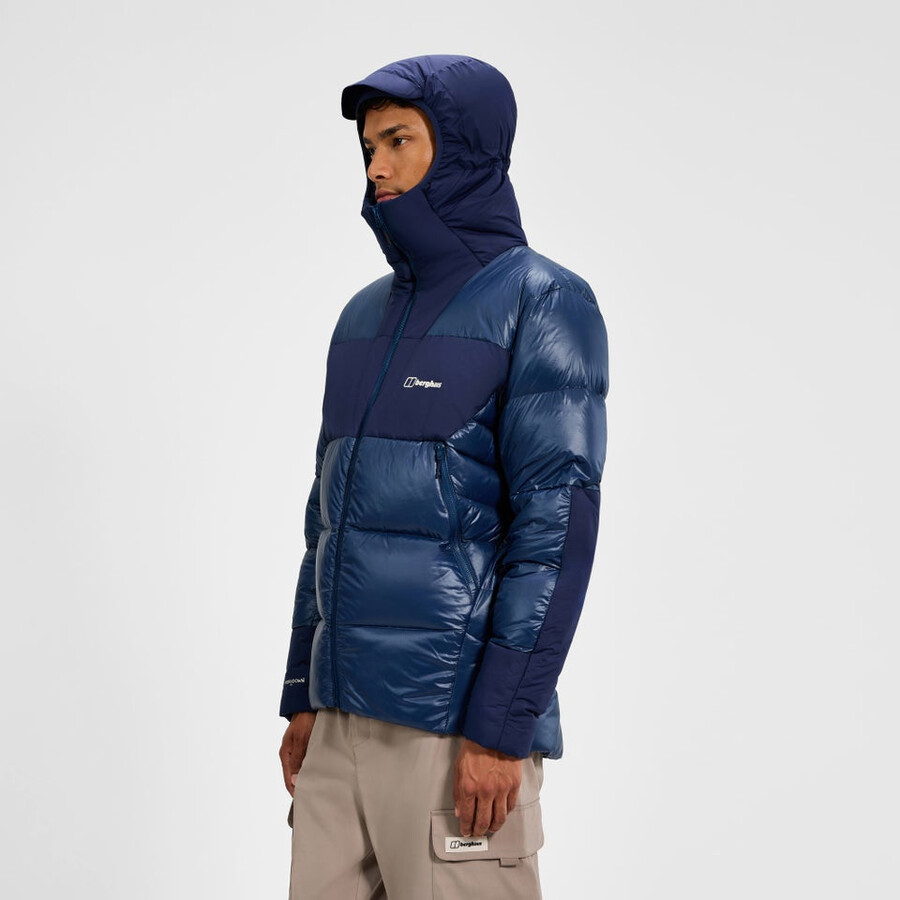 männer urb arkos reflect down insulated jacket - dark blue berghaus