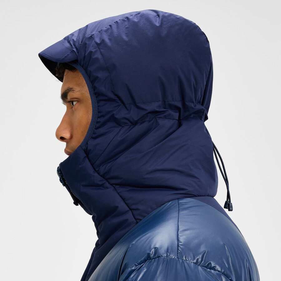 männer urb arkos reflect down insulated jacket - dark blue berghaus
