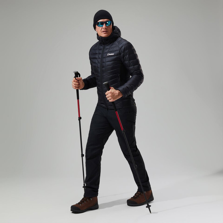 men s tephra 2.0 hooded insulated jacket - black die berghaus