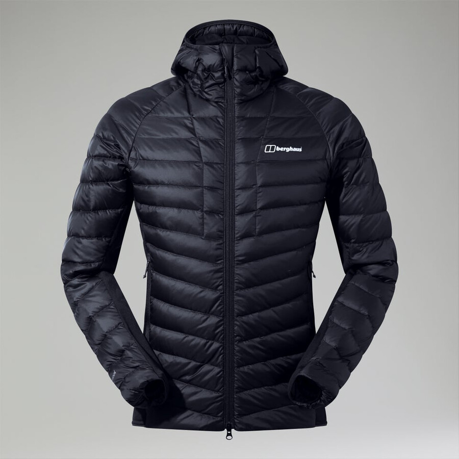men s tephra 2.0 hooded insulated jacket - black die berghaus
