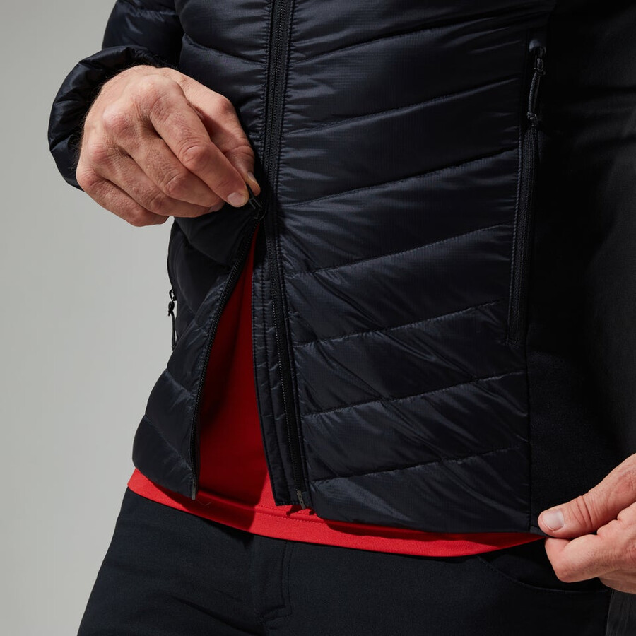 men s tephra 2.0 hooded insulated jacket - black die berghaus