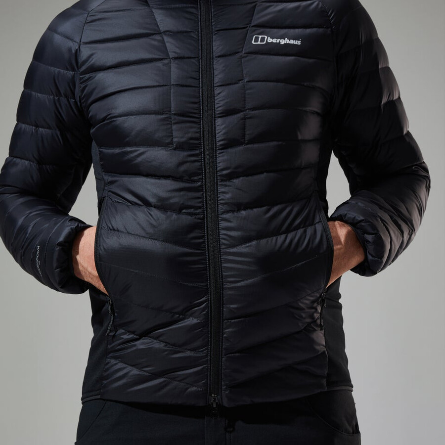 men s tephra 2.0 hooded insulated jacket - black die berghaus