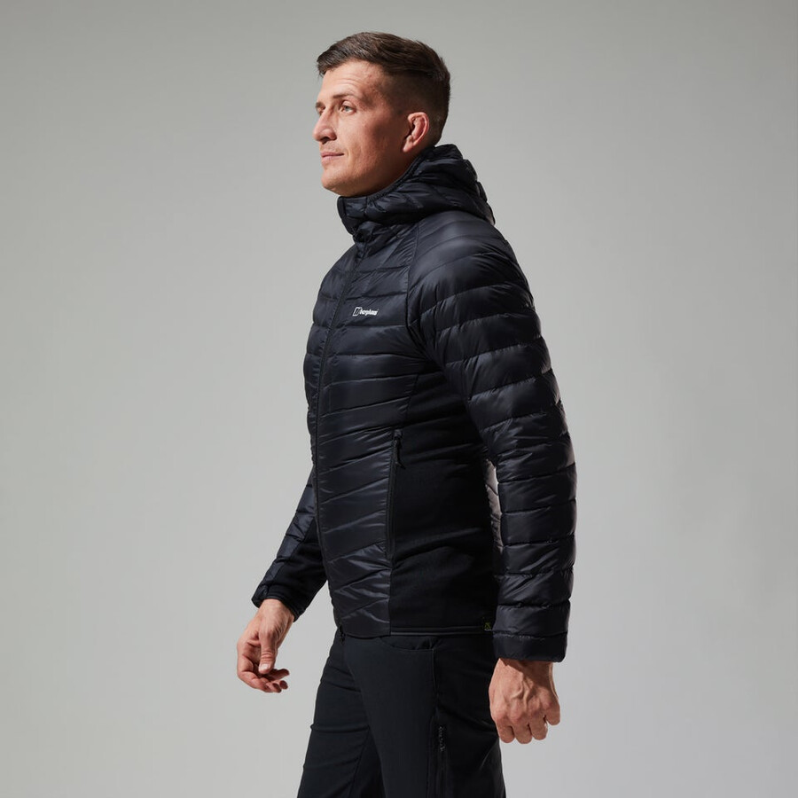 men s tephra 2.0 hooded insulated jacket - black die berghaus