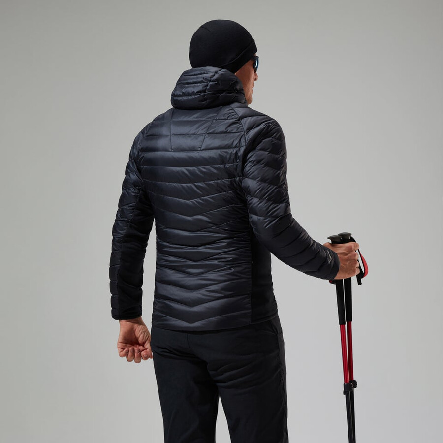 men s tephra 2.0 hooded insulated jacket - black die berghaus