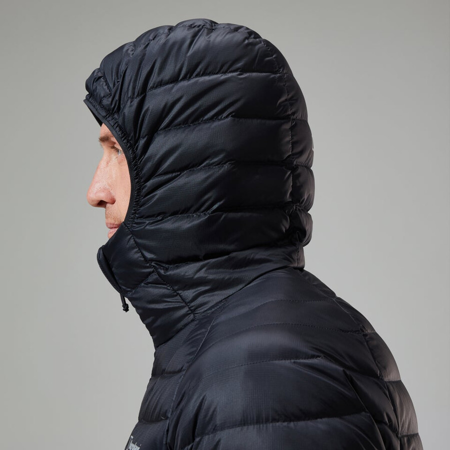 men s tephra 2.0 hooded insulated jacket - black die berghaus