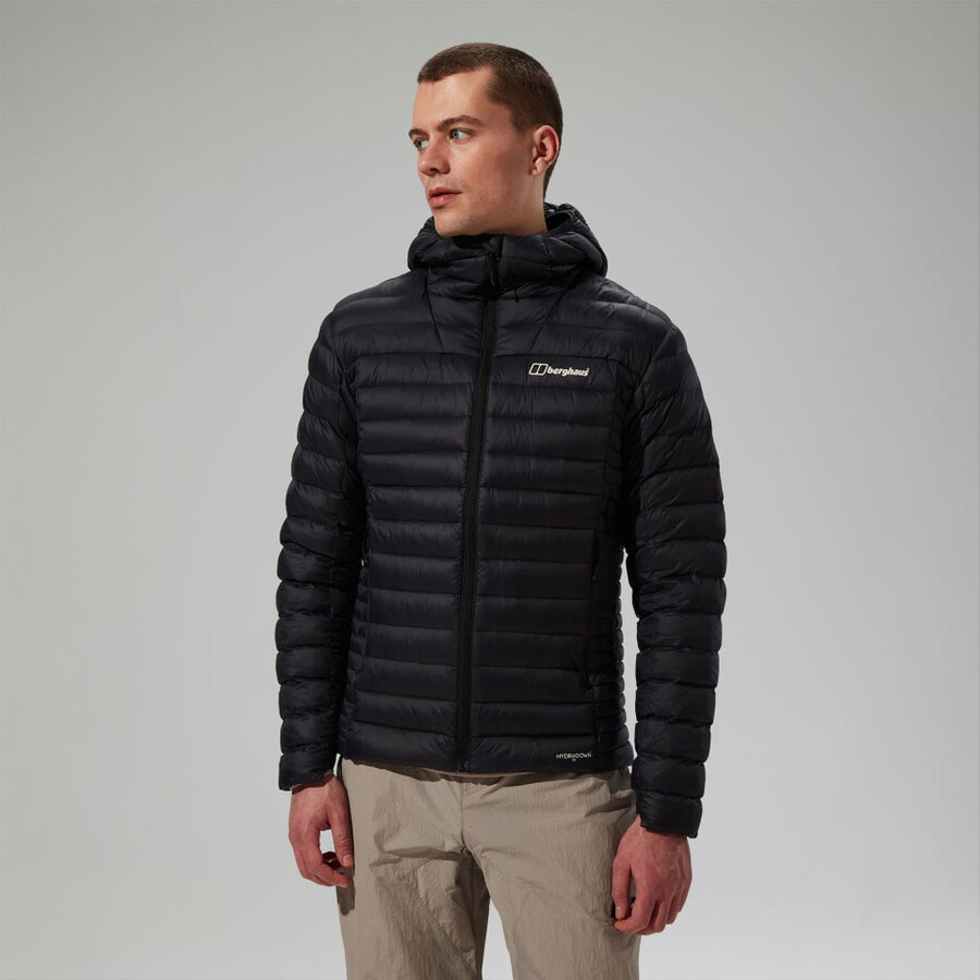 männer s ridge-nomad hybrid down jacket - black die berghaus