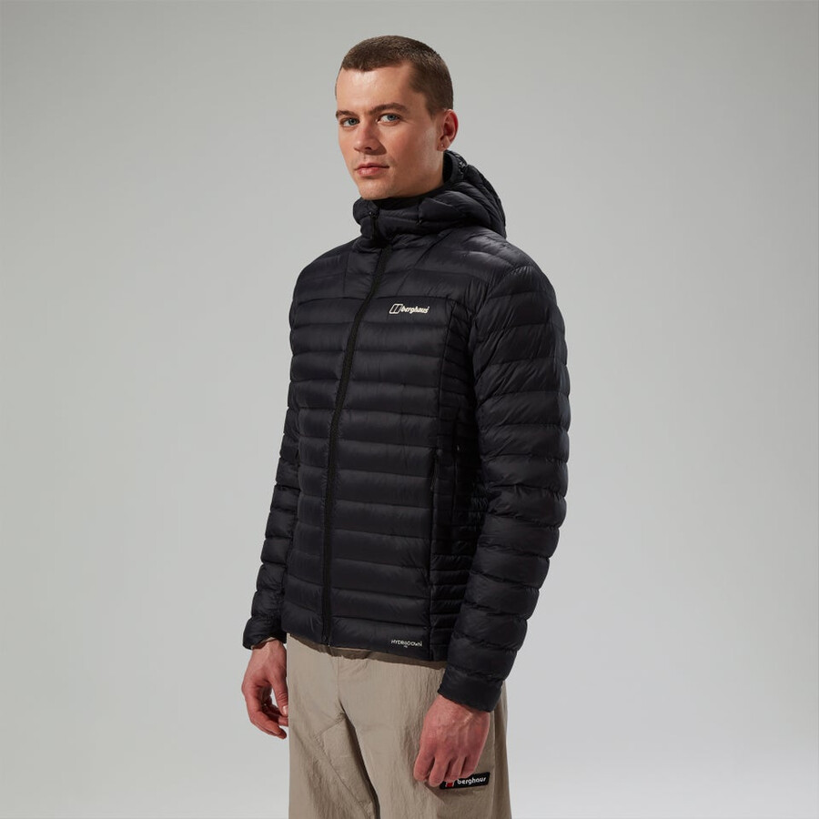 männer s ridge-nomad hybrid down jacket - black die berghaus