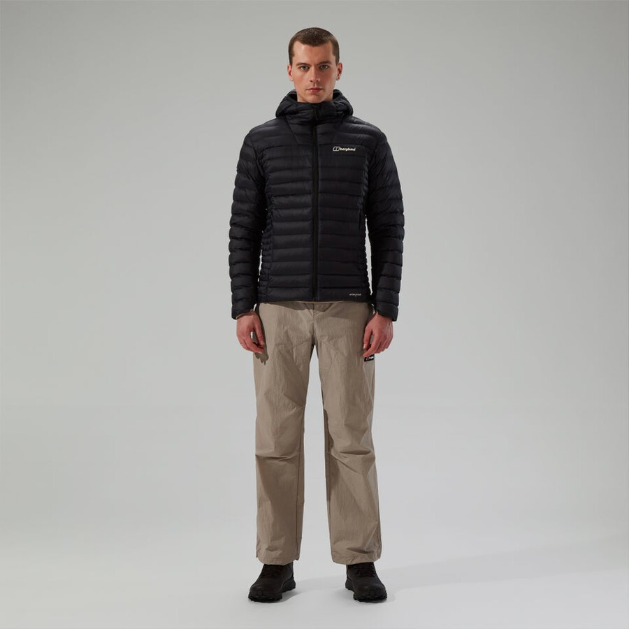männer s ridge-nomad hybrid down jacket - black die berghaus