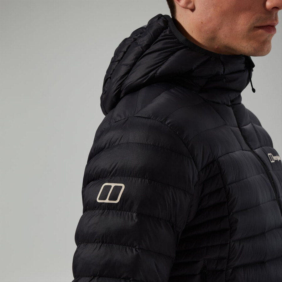 männer s ridge-nomad hybrid down jacket - black die berghaus