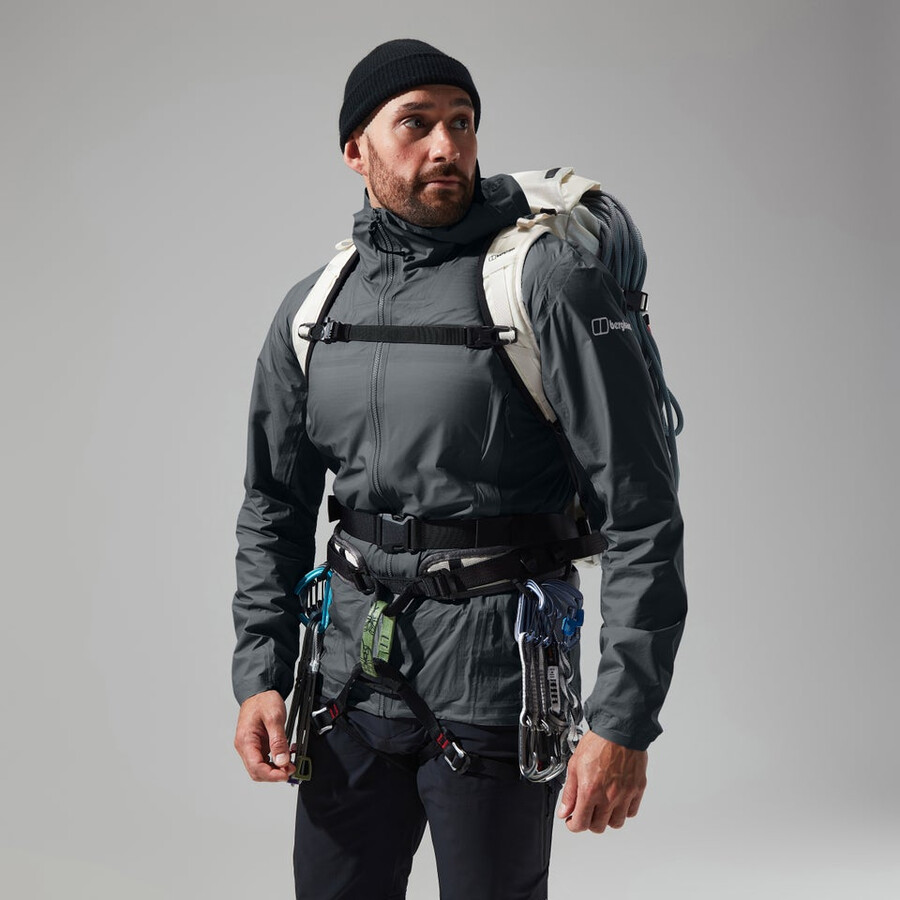 men s mtn guide hyper-alpha-jacke - grauschwarz berghaus