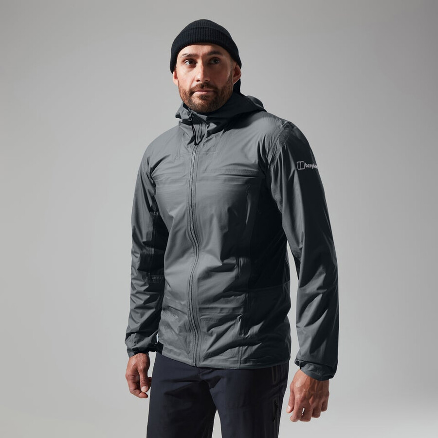 men s mtn guide hyper-alpha-jacke - grauschwarz berghaus