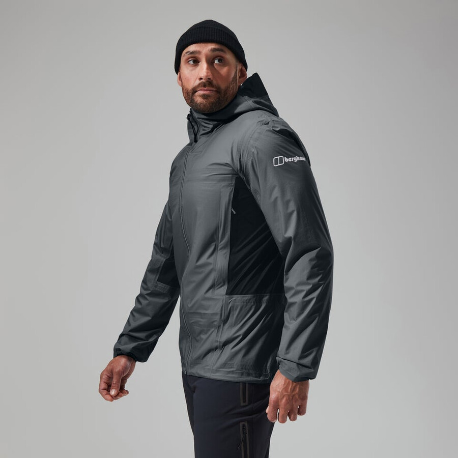 men s mtn guide hyper-alpha-jacke - grauschwarz berghaus