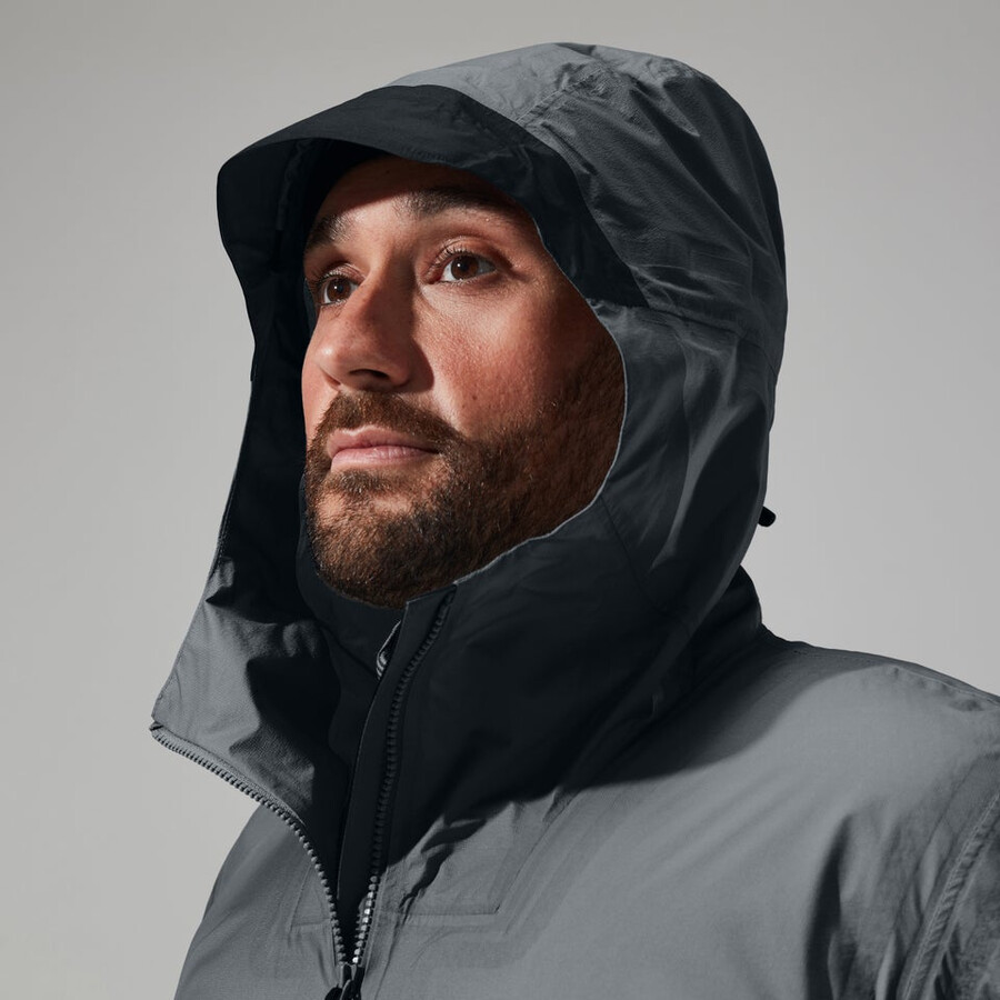 men s mtn guide hyper-alpha-jacke - grauschwarz berghaus