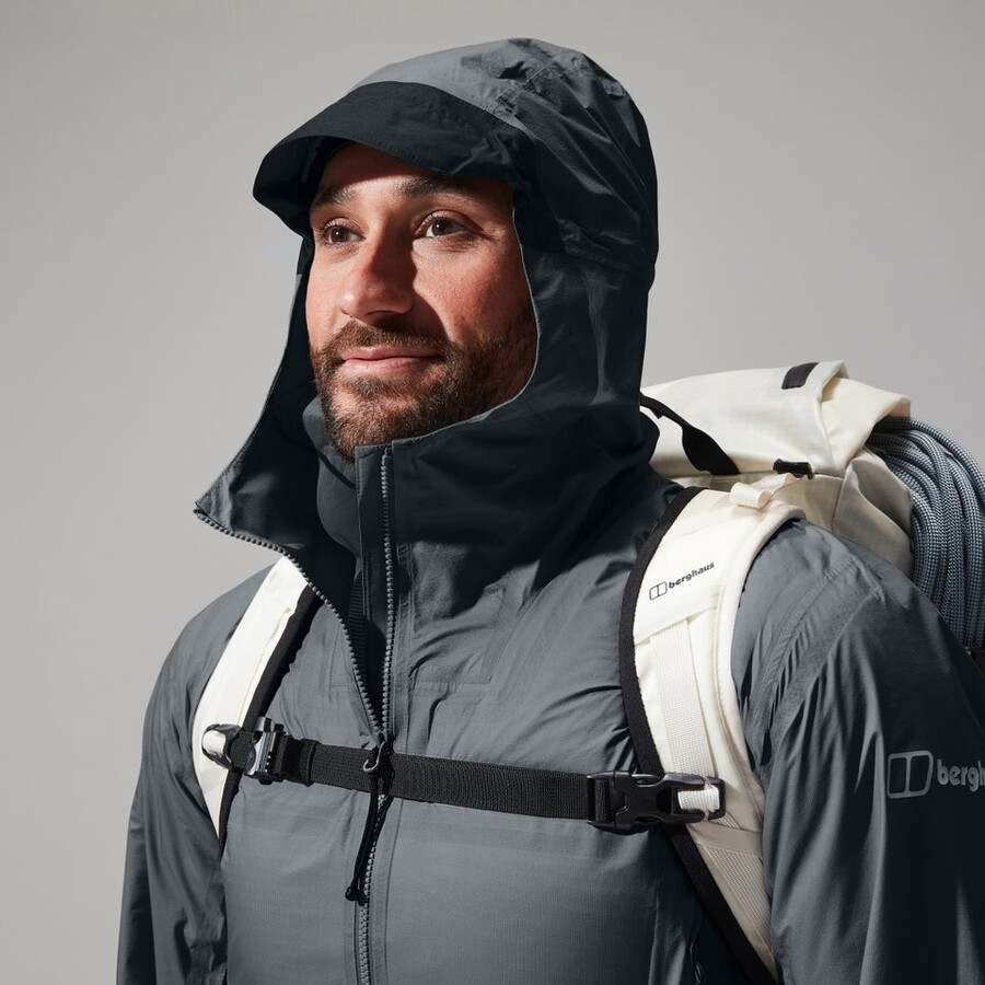 men s mtn guide hyper-alpha-jacke - grauschwarz berghaus