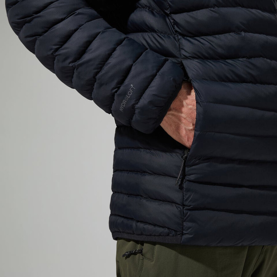 männer vaskye synthetic insulated jacket - black die berghaus