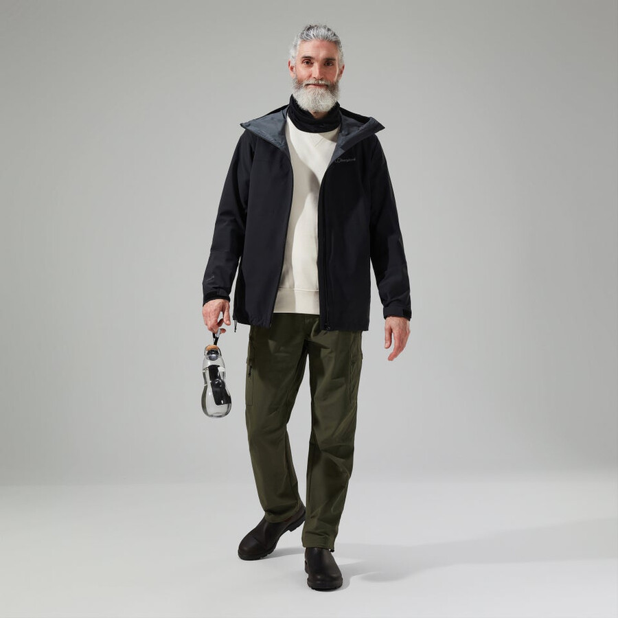männer arnaby mit kapuze wasserdichte jacke schwarz berghaus
