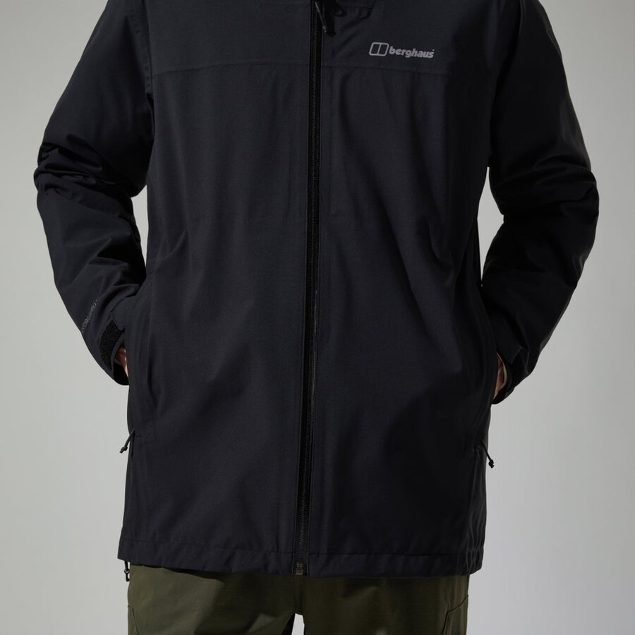 männer arnaby mit kapuze wasserdichte jacke schwarz berghaus