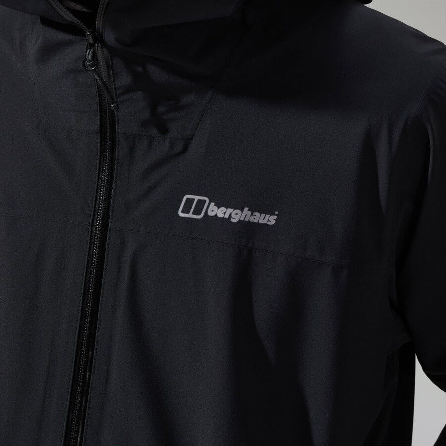 männer arnaby mit kapuze wasserdichte jacke schwarz berghaus