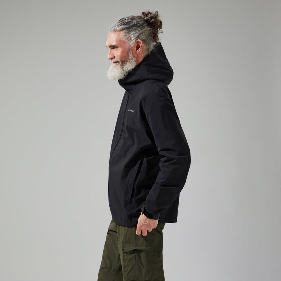 männer arnaby mit kapuze wasserdichte jacke schwarz berghaus