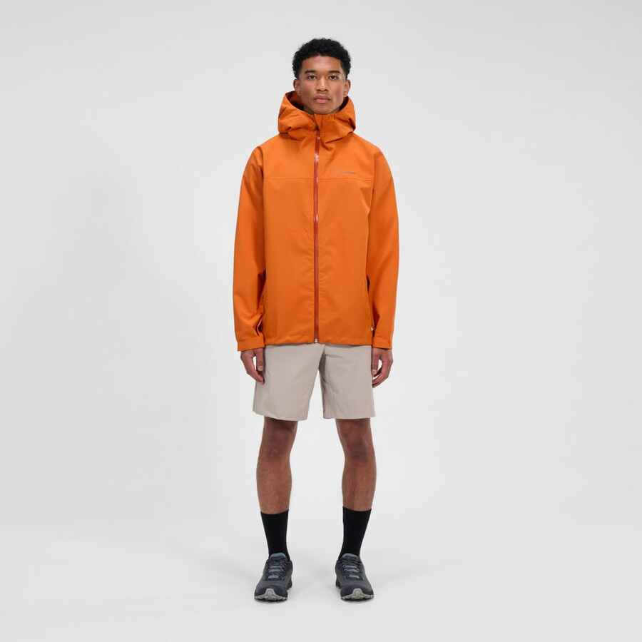 männer arnaby mit kapuze wasserdichte jacke - orange berghaus