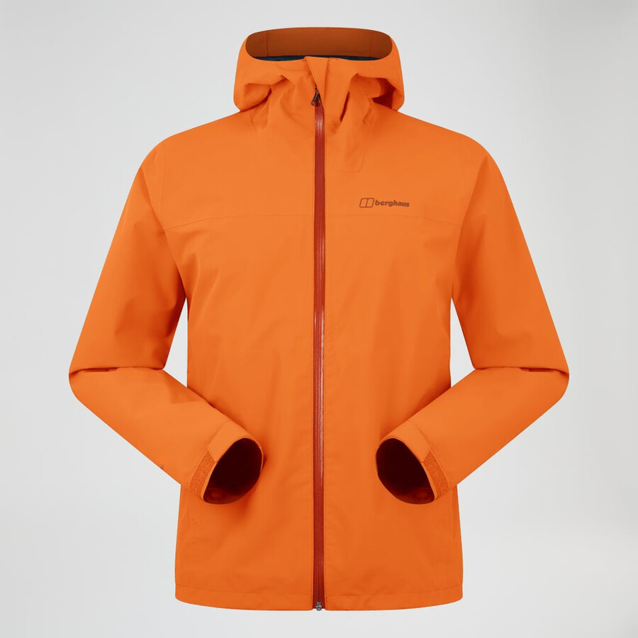 männer arnaby mit kapuze wasserdichte jacke - orange berghaus
