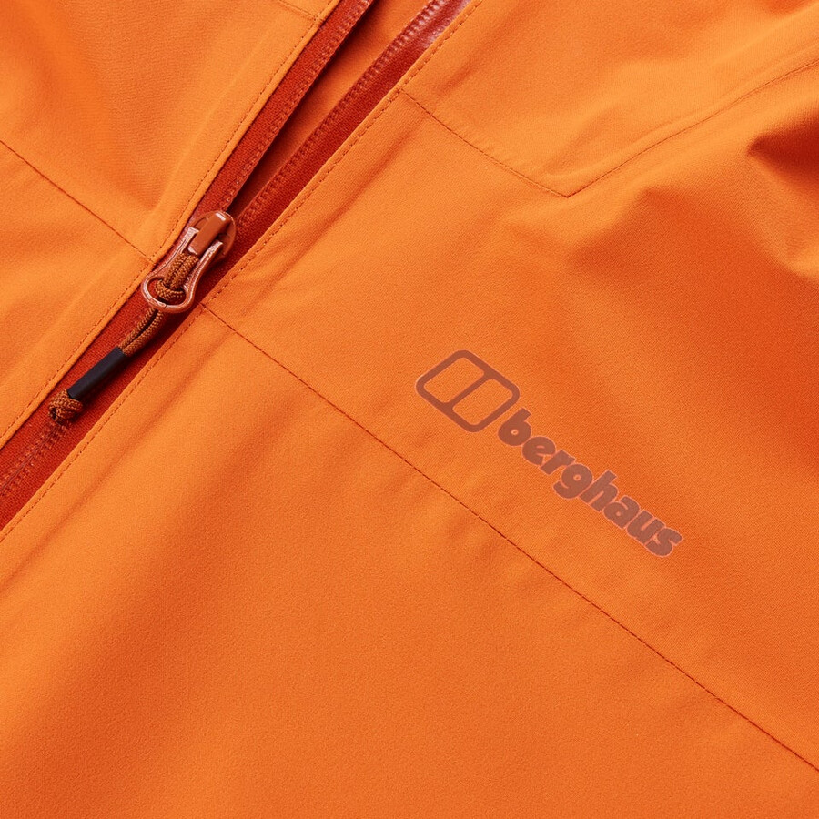 männer arnaby mit kapuze wasserdichte jacke - orange berghaus