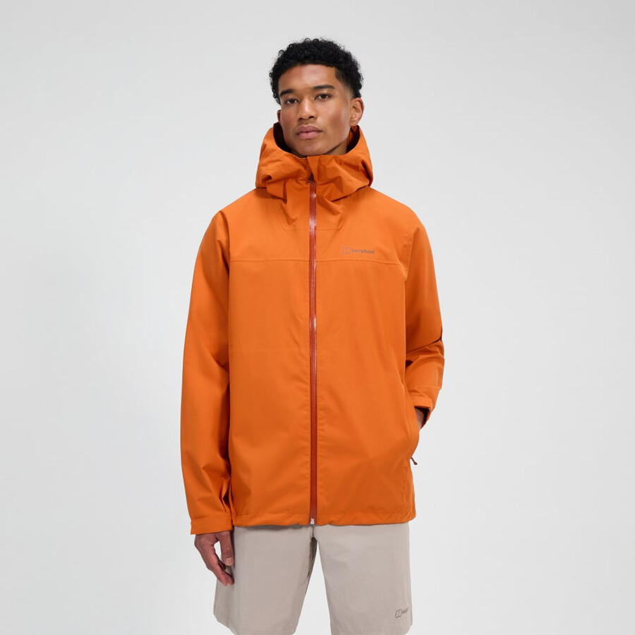 männer arnaby mit kapuze wasserdichte jacke - orange berghaus