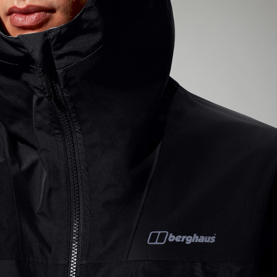men s deluge pro 3.0 wasserdichte jacke schwarz berghaus