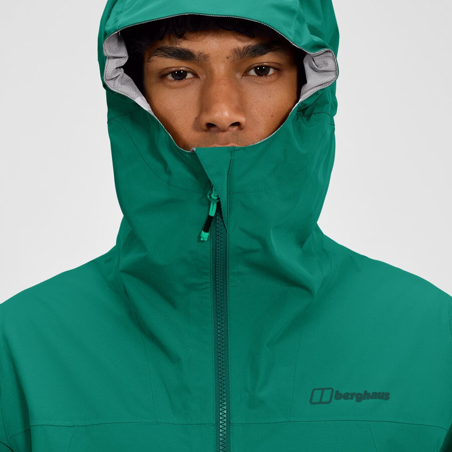men s deluge pro 3.0-wasserdichte jacke - grün berghaus