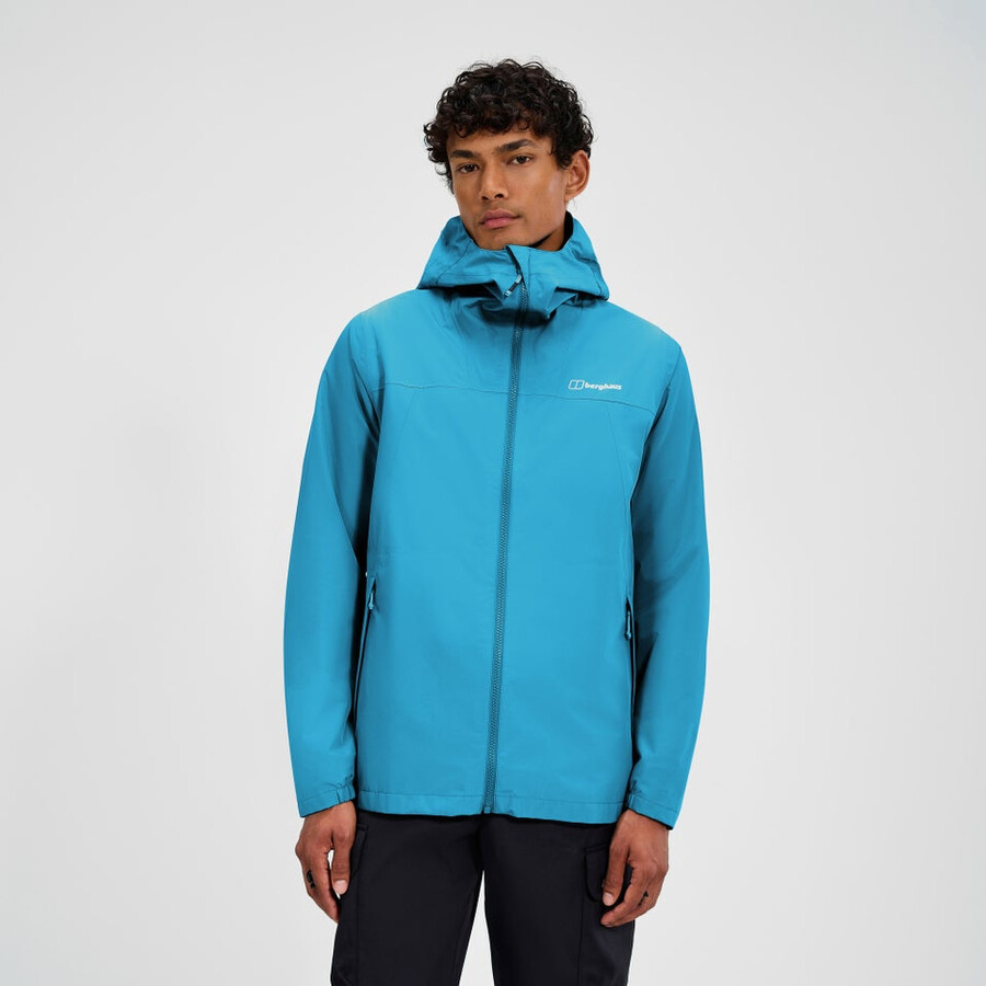 men s deluge pro 3.0-wasserdichte jacke - blau berghaus