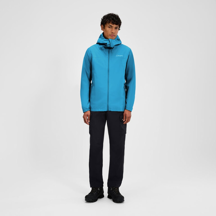 men s deluge pro 3.0-wasserdichte jacke - blau berghaus