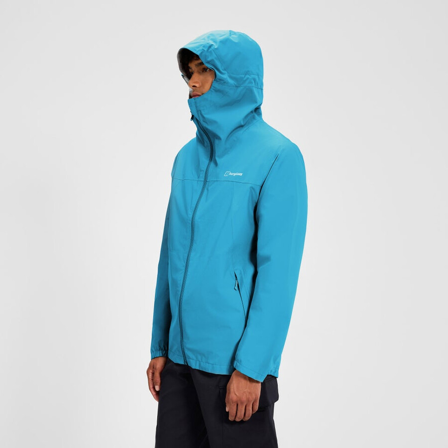 men s deluge pro 3.0-wasserdichte jacke - blau berghaus