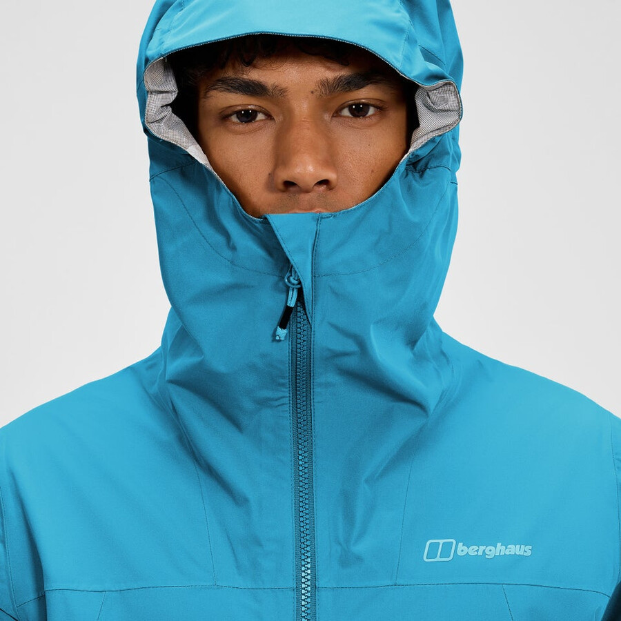 men s deluge pro 3.0-wasserdichte jacke - blau berghaus