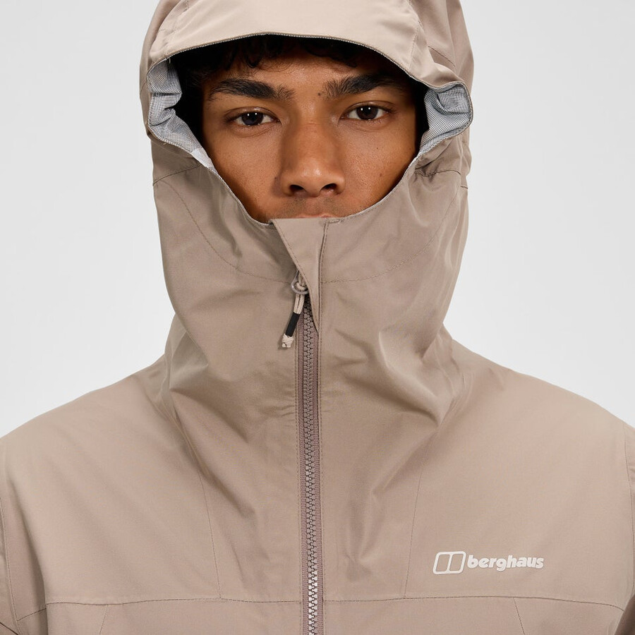 men s deluge pro 3.0-wasserdichte jacke - natural berghaus