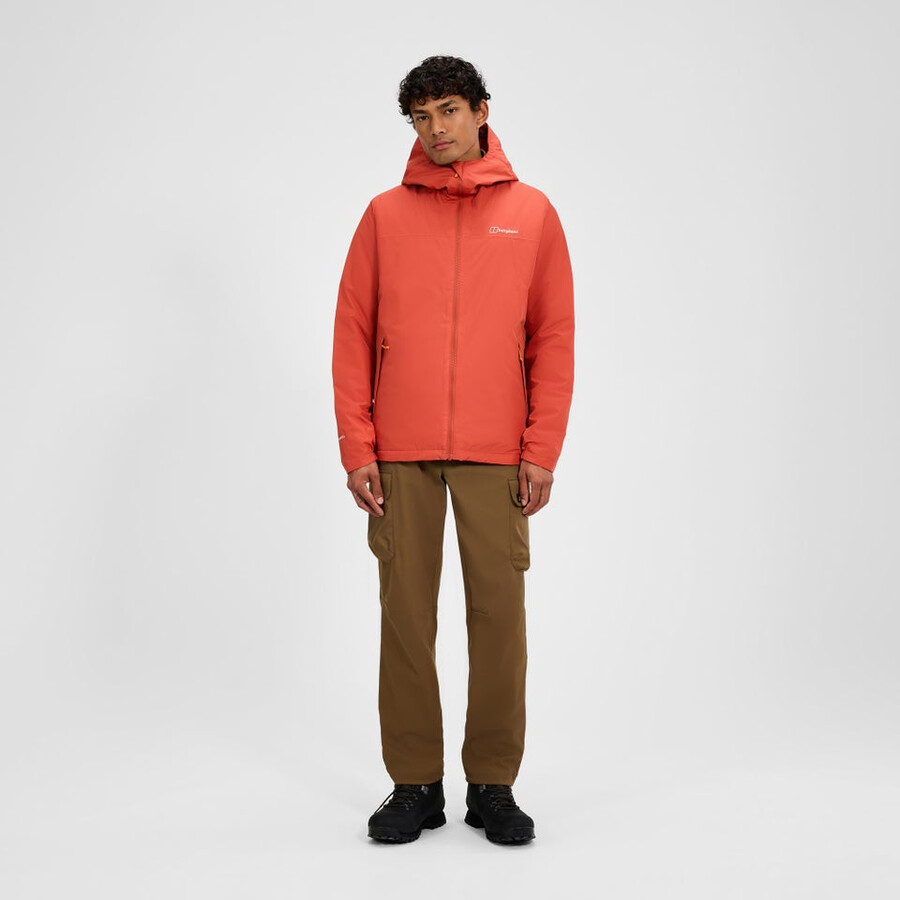 men s deluge pro 3.0-wasserdichte jacke - orange berghaus