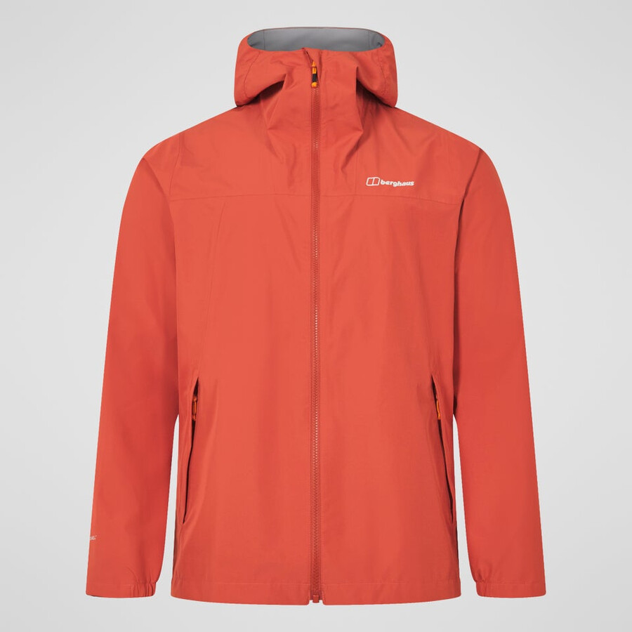 men s deluge pro 3.0-wasserdichte jacke - orange berghaus