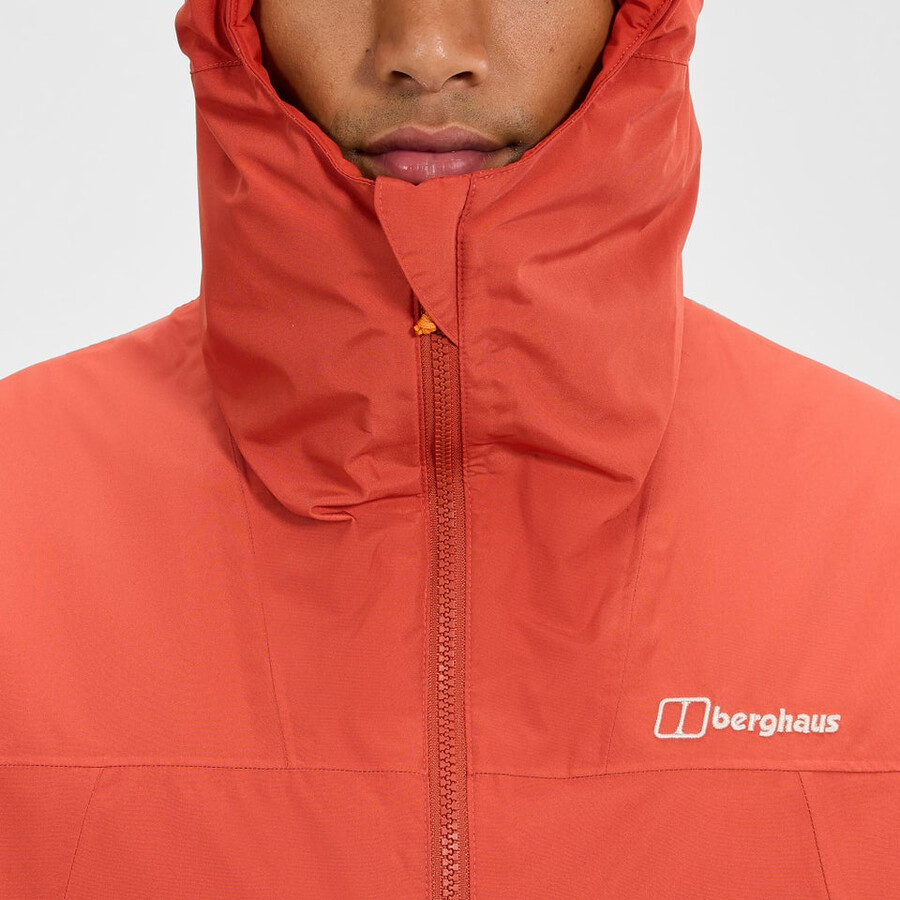 men s deluge pro 3.0-wasserdichte jacke - orange berghaus
