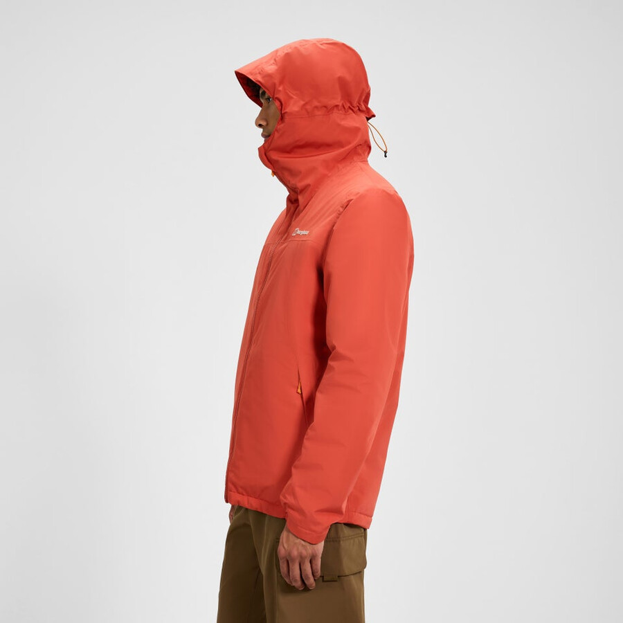 men s deluge pro 3.0-wasserdichte jacke - orange berghaus